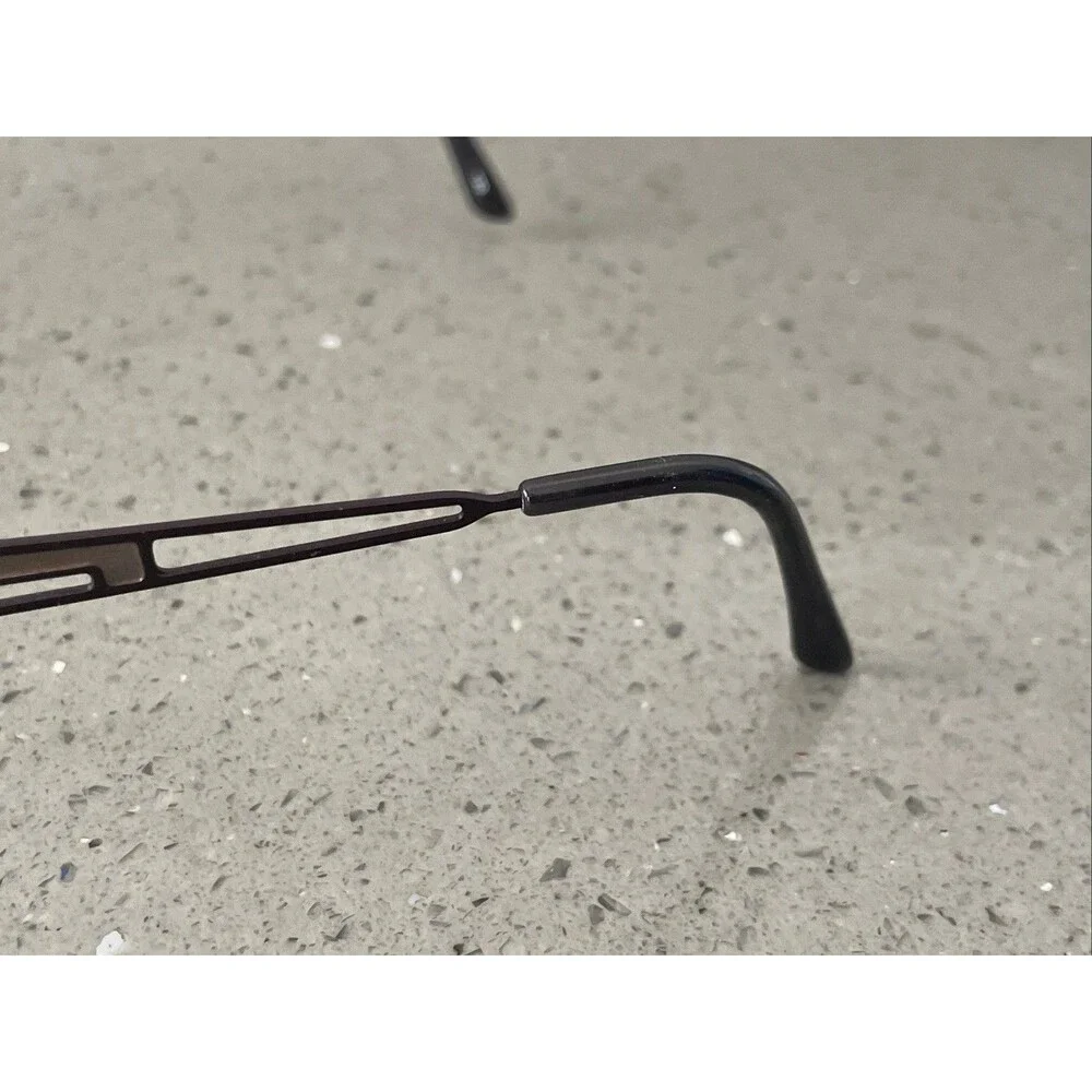 CEN ADP016 Eyeglasses 48-17-130 FRAMES ONLY BLK CEN Half Rim Purple bronze